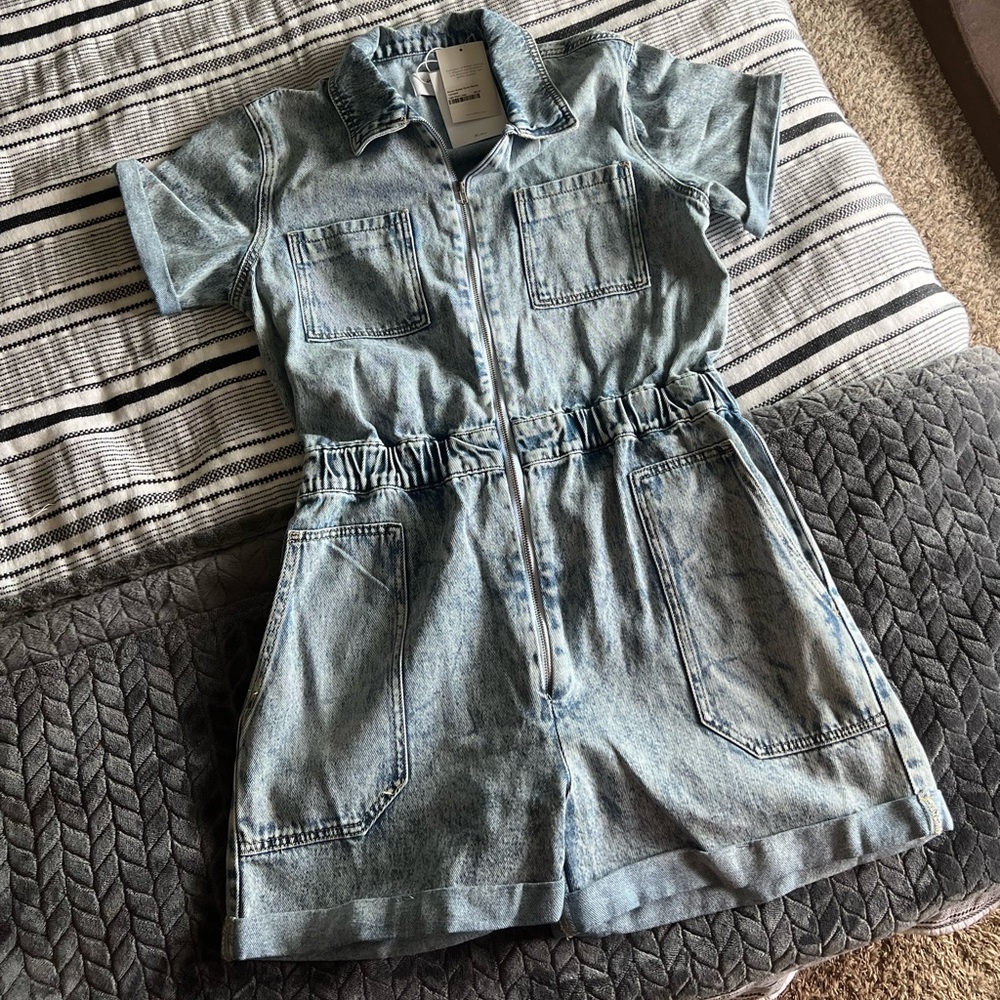KanCan Sussan Denim Romper